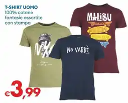 MD Discount T-SHIRT UOMO 100% cotone con stampa offerta