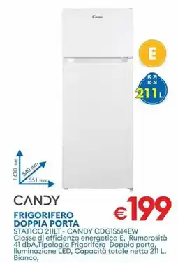 MD Discount Frigorifero doppia porta STATICO 211LT - CANDY CDG1S514EW offerta