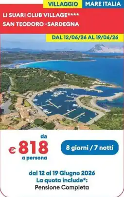 MD Discount Li suari club village, san teodoro-sardegna offerta