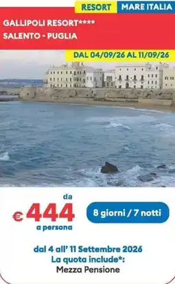 MD Discount Gallipoli resort, salento - puglia offerta