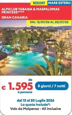 MD Discount Alpiclub tabaiba & maspalomas princess, gran canaria offerta