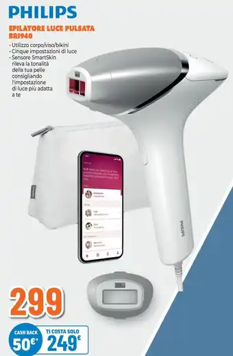 Philips epilatore luce pulsata BRI940