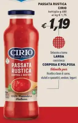 Coal Passata rustica CIRIO offerta