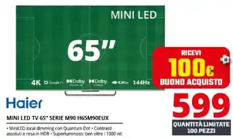 Haier MINI LED TV 65" SERIE M90 H65M90EUX