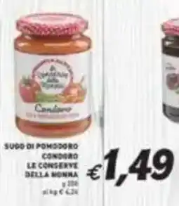 Coal Sugo di pomodoro condoro LE CONSERVE DELLA NONNA offerta