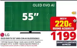 Comet LG OLED EVO TV 55" UHD CON AI OLED55G56LS offerta