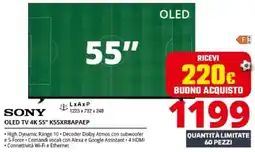 Comet SONY OLED TV 4K 55" K55XR8APAEP offerta