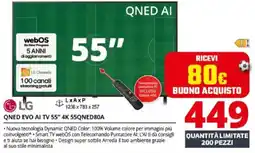 Comet LG QNED EVO AI TV 55" 4K 55QNED80A offerta