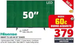 Comet Hisense SMART TV LED 4K 55" 55A69S offerta