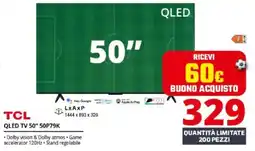 Comet TCL QLED TV 50" 50P79K offerta