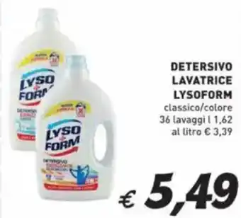 Coal Detersivo lavatrice LYSOFORM offerta