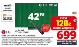 Comet LG OLED EVO TV CON AI 42" OLED42C55LA offerta