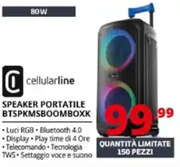 Comet Cellularline speaker portatile BTSPKMSBOOMBOXK offerta