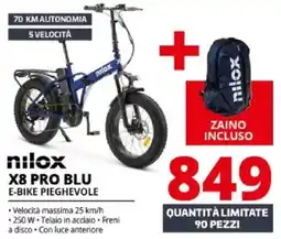 Comet Nilox x8 pro blu e-bike pieghevole offerta