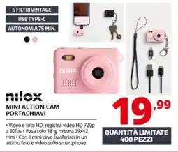 Comet Nilox mini action cam portachiavi offerta
