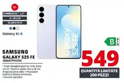 Comet Samsung galaxy S25 FE smartphone offerta