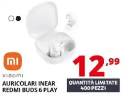 Comet Xiaomi auricolari inear redmi buds 6 play offerta