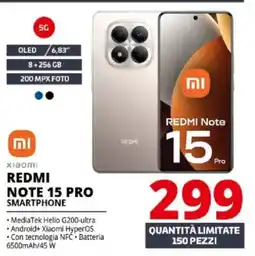 Comet Xiaomi redmi note 15 pro smartphone offerta