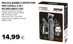 Oasi ZEPHIR Regola barba e rifinitore per capelli 2 in 1 ricaricabile USB offerta