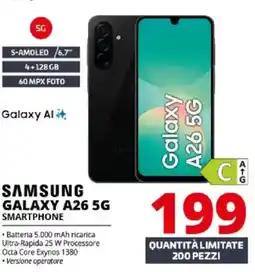 Comet Samsung galaxy A26 5G smartphone offerta