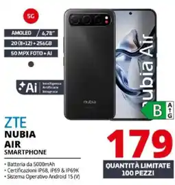 Comet ZTE nubia air smartphone offerta