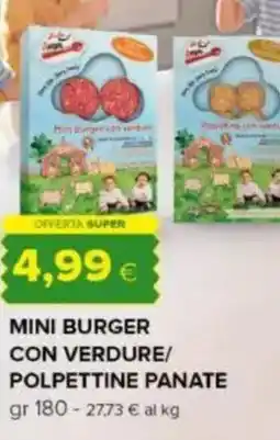 Oasi Mini burger con verdure/ polpettine panate offerta