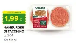 Oasi Amadori hamburger di tacchino offerta
