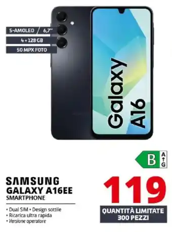 Comet Samsung galaxy A16EE smartphone offerta