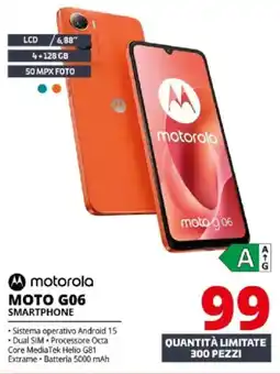 Comet Motorola moto G06 smartphone offerta