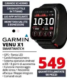 Comet Garmin venu X1 smartwatch offerta