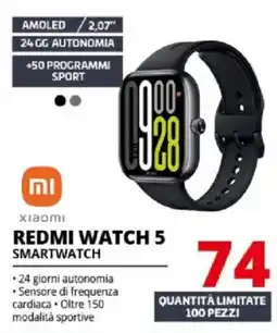 Comet Xiaomi redmi watch 5 smartwatch offerta