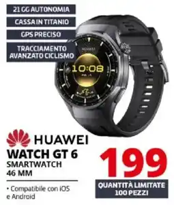 Comet Huawei watch GT 6 smartwatch 46 mm offerta