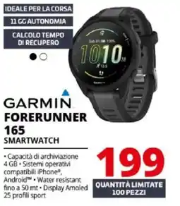 Comet Garmin forerunner 165 smartwatch offerta
