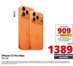 Comet iPhone 17 Pro Max 256 GB offerta