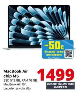 Comet MacBook Air chip M5 offerta