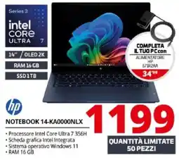 Comet hp NOTEBOOK 14-KA0000NLX offerta