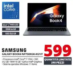 Comet SAMSUNG GALAXY BOOK4 NP750XGK-KG1IT offerta