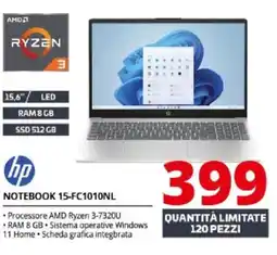 Comet hp NOTEBOOK 15-FC1010NL offerta