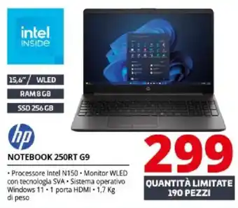Comet hp NOTEBOOK 250RT G9 offerta