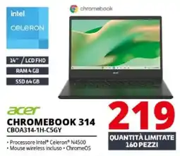 Comet acer CHROMEBOOK 314 CBOA314-1H-C5GY offerta