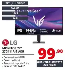 Comet LG MONITOR 27" 27G411A-B.AEU offerta
