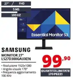 Comet SAMSUNG MONITOR 27" LS27D300GAUXEN offerta