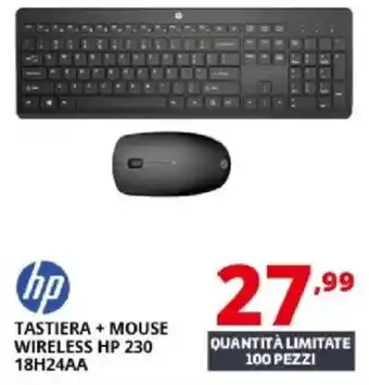 Comet Tastiera + mouse wireless hp 230 offerta