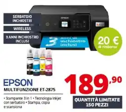 Comet EPSON MULTIFUNZIONE ET-2875 offerta