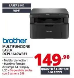 Comet brother MULTIFUNZIONE LASER DCPL1640WRE1 offerta