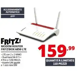 Comet MODEM ROUTER FRITZ!BOX 6850 LTE offerta