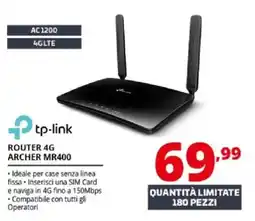 Comet tp-link ROUTER 4G ARCHER MR400 offerta