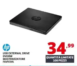 Comet hp USB EXTERNAL DRIVE DVDRW MASTERIZZATORE F6V97AA offerta