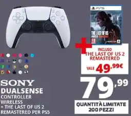 Comet Sony dualsense controller wireless + the last of us 2 remastered per PS5 offerta