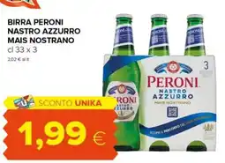 Oasi Birra peroni nastro azzurro mais nostrano offerta